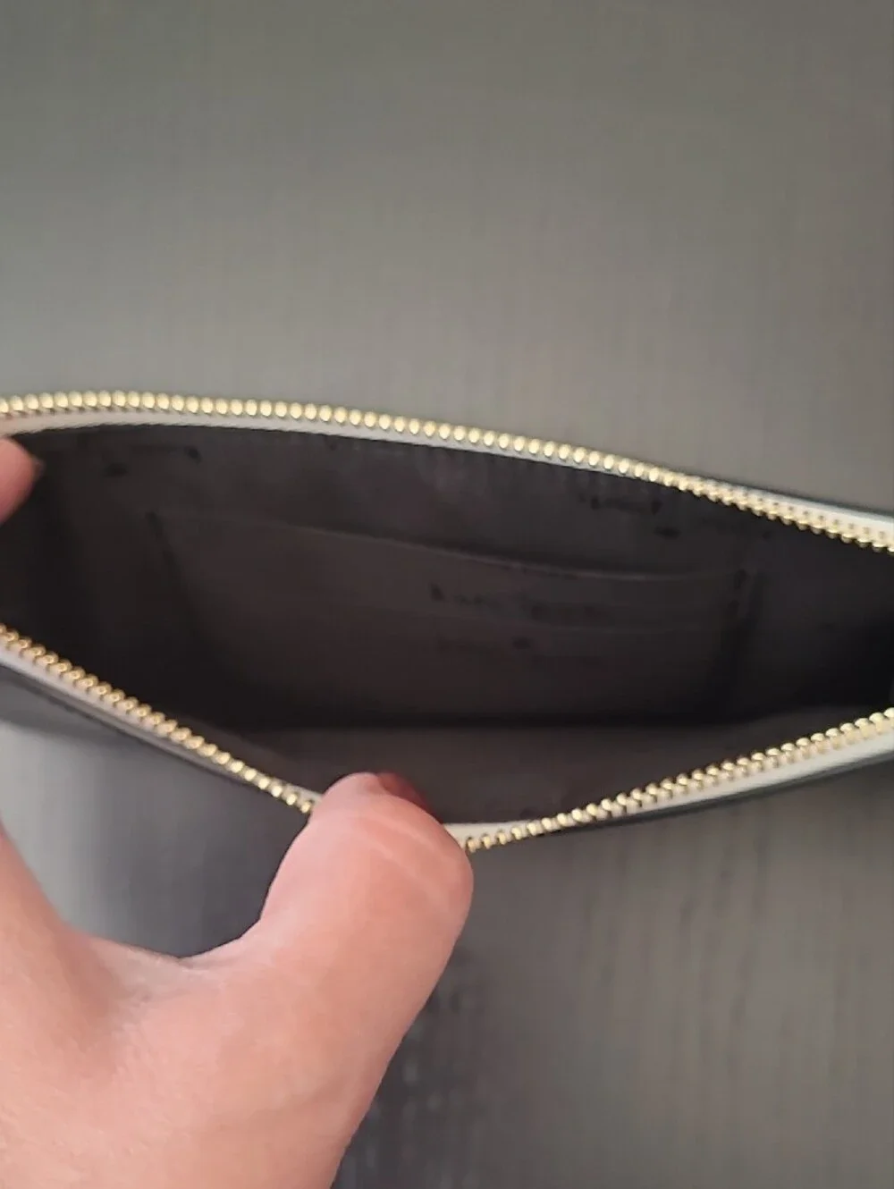 kate spade Black Zip-Around Wristlet Wallet with Logo